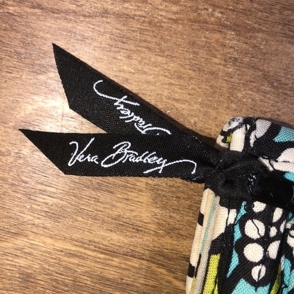 Vera Bradley green & blue floral wallet - Picture 7 of 9